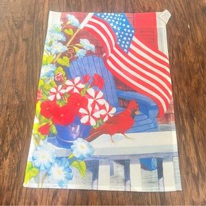 Evergreen enterprises red white and blue patriotic garden flag